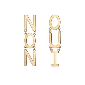 Chic Gold Letter Earrings